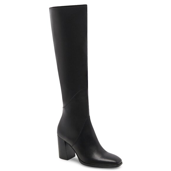 Dolce Vita Flin Knee High Boot in Black Leather Size 10 New - Picture 1 of 8